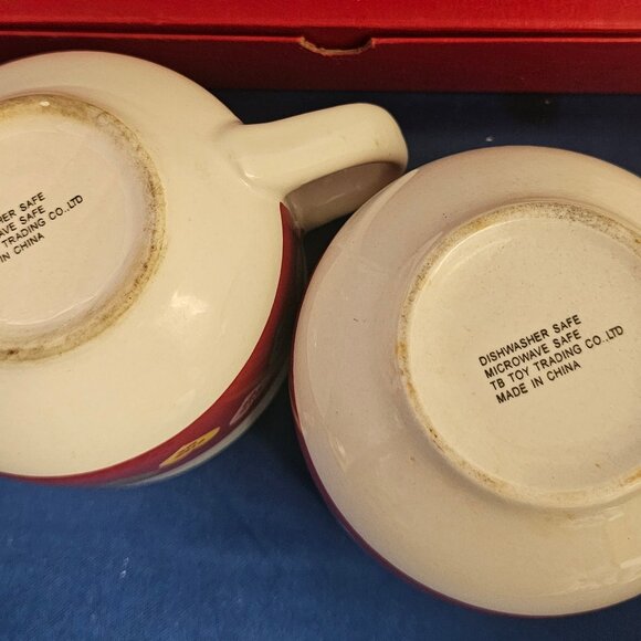 Pair of Valentine Soup Mugs -Microwave and Dishwasher Safe- Preowned Condition - Picture 2 of 7